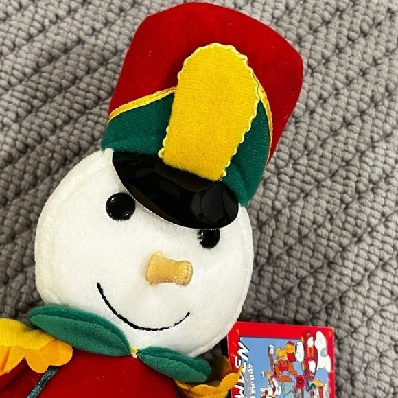 Tagged 1999 8" Snowden Plush Snowman Drum Major Ornament Christmas Beanie Target - Picture 2 of 13